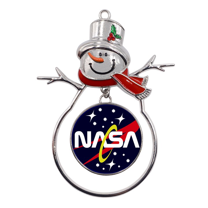 Nasa Insignia Metal Snowman Ornament