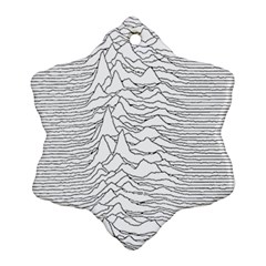 Joy Division Unknown Pleasures Ornament (snowflake) by Wav3s