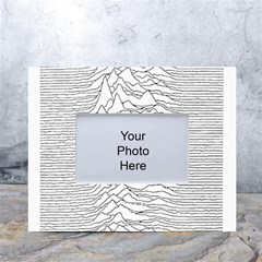 Joy Division Unknown Pleasures White Tabletop Photo Frame 4 x6  by Wav3s