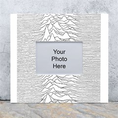 Joy Division Unknown Pleasures White Wall Photo Frame 5  X 7  by Wav3s