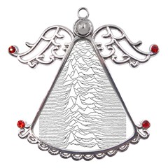 Joy Division Unknown Pleasures Metal Angel With Crystal Ornament by Wav3s