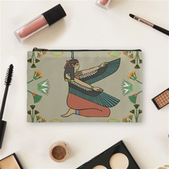 Egyptian Woman Wing Cosmetic Bag (medium) by Wav3s