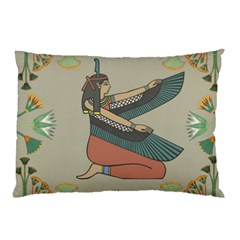 Egyptian Woman Wing Pillow Case (two Sides) by Wav3s