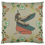 Egyptian woman wing Large Premium Plush Fleece Cushion Case (One Side) Front