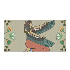 Egyptian Woman Wing Satin Wrap 35  X 70  by Wav3s