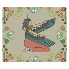 Egyptian Woman Wing Premium Plush Fleece Blanket (small) by Wav3s