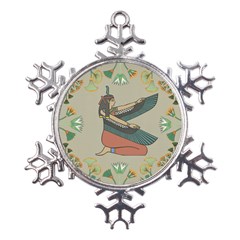 Egyptian Woman Wing Metal Large Snowflake Ornament by Wav3s