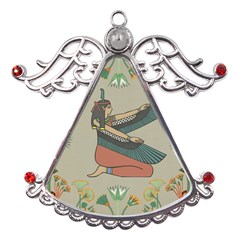 Egyptian Woman Wing Metal Angel With Crystal Ornament by Wav3s