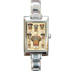 Egyptian Architecture Column Rectangle Italian Charm Watch by Wav3s