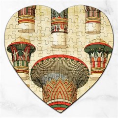 Egyptian Architecture Column Jigsaw Puzzle (heart) by Wav3s