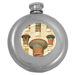 Egyptian Architecture Column Round Hip Flask (5 Oz) by Wav3s