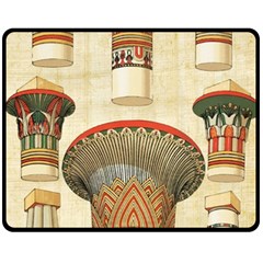 Egyptian Architecture Column Fleece Blanket (medium) by Wav3s