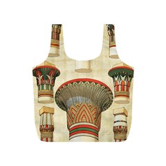 Egyptian Architecture Column Full Print Recycle Bag (s) by Wav3s