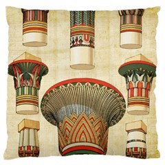 Egyptian Architecture Column Standard Premium Plush Fleece Cushion Case (two Sides) by Wav3s