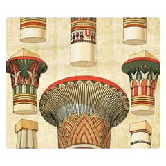 Egyptian Architecture Column Two Sides Premium Plush Fleece Blanket (small) by Wav3s