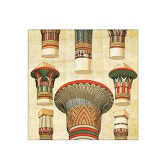 Egyptian Architecture Column Satin Bandana Scarf 22  X 22  by Wav3s