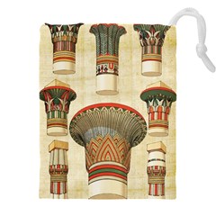 Egyptian Architecture Column Drawstring Pouch (5xl) by Wav3s