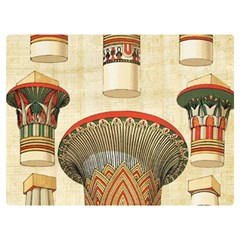 Egyptian Architecture Column Two Sides Premium Plush Fleece Blanket (extra Small) by Wav3s