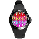 33 black ErickSays Plastic Sport Watch (Large) Front