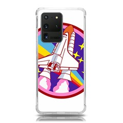 Badge-patch-pink-rainbow-rocket Samsung Galaxy S20 Ultra 6 9 Inch Tpu Uv Case by Wav3s