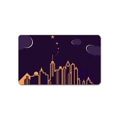 Skyscraper-town-urban-towers Magnet (name Card) by Wav3s