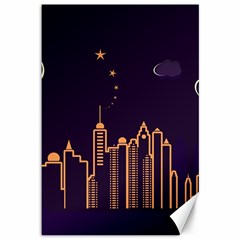 Skyscraper-town-urban-towers Canvas 12  X 18  by Wav3s