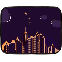 Skyscraper-town-urban-towers Fleece Blanket (mini) by Wav3s