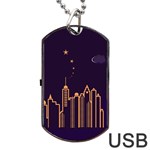 Skyscraper-town-urban-towers Dog Tag USB Flash (One Side) Front