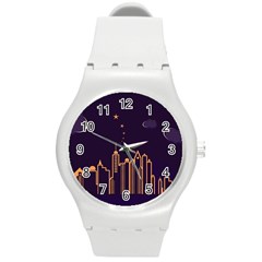 Skyscraper-town-urban-towers Round Plastic Sport Watch (m)