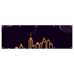 Skyscraper-town-urban-towers Banner And Sign 12  X 4  by Wav3s