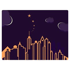 Skyscraper-town-urban-towers Two Sides Premium Plush Fleece Blanket (extra Small) by Wav3s