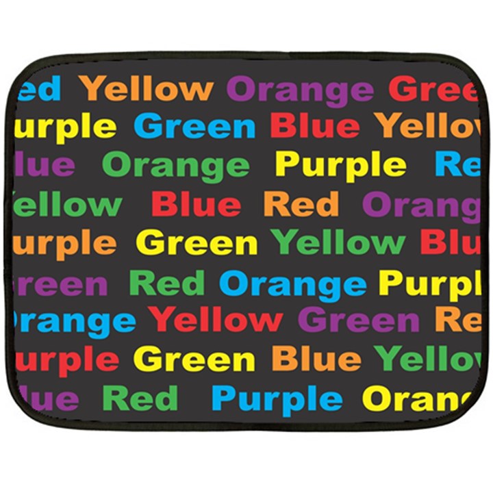 Red-yellow-blue-green-purple Fleece Blanket (Mini)