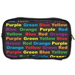 Red-yellow-blue-green-purple Toiletries Bag (two Sides) by Wav3s