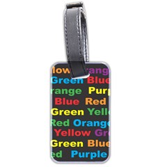 Red-yellow-blue-green-purple Luggage Tag (two Sides) by Wav3s