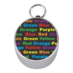 Red-yellow-blue-green-purple Mini Silver Compasses by Wav3s