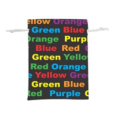 Red-yellow-blue-green-purple Lightweight Drawstring Pouch (l) by Wav3s