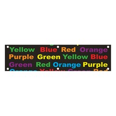 Red-yellow-blue-green-purple Banner And Sign 4  X 1  by Wav3s