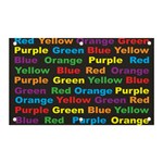 Red-yellow-blue-green-purple Banner and Sign 5  x 3  Front