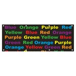 Red-yellow-blue-green-purple Banner and Sign 8  x 3  Front