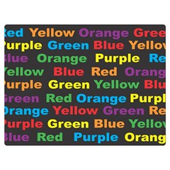 Red-yellow-blue-green-purple Two Sides Premium Plush Fleece Blanket (extra Small) by Wav3s