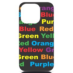 Red-yellow-blue-green-purple Iphone 14 Pro Black Uv Print Case by Wav3s