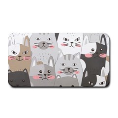 Cute Cats Seamless Pattern Medium Bar Mat by Wav3s