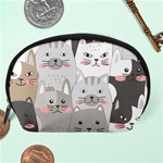 Cute Cats Seamless Pattern Accessory Pouch (Large) Back