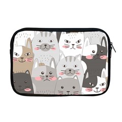 Cute Cats Seamless Pattern Apple Macbook Pro 17  Zipper Case by Wav3s