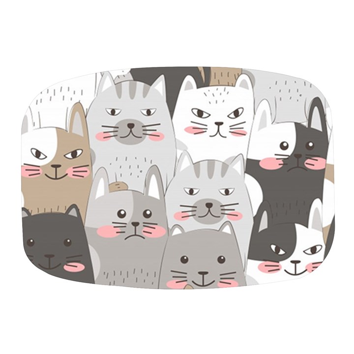 Cute Cats Seamless Pattern Mini Square Pill Box