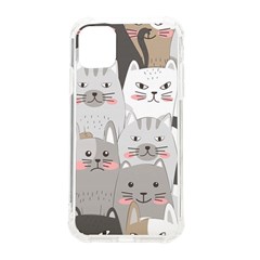 Cute Cats Seamless Pattern Iphone 11 Tpu Uv Print Case by Wav3s