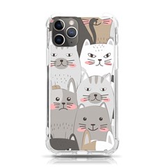 Cute Cats Seamless Pattern Iphone 11 Pro 5 8 Inch Tpu Uv Print Case by Wav3s