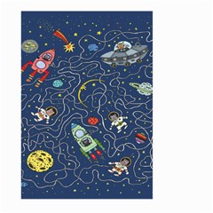 Cat-cosmos-cosmonaut-rocket Large Garden Flag (two Sides) by Wav3s