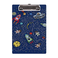 Cat-cosmos-cosmonaut-rocket A5 Acrylic Clipboard