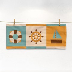 Nautical-elements-collection Hand Towel by Wav3s